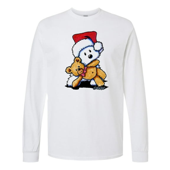 Inktastic Teddybear Santa Westie Long Sleeve T-Shirt