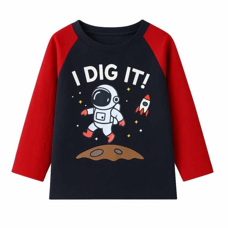 Hileelang Toddler Boys' 3-Pack Cotton Long Sleeve Graphic Tees photo 7