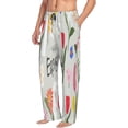 thumbnail image 6 of Uemuo Happy Easter Pattern Men's Wide Leg Palazzo Lounge Pants with Pockets Light Weight Loose Comfy Casual Pajama Pants-XX-Large, 6 of 6