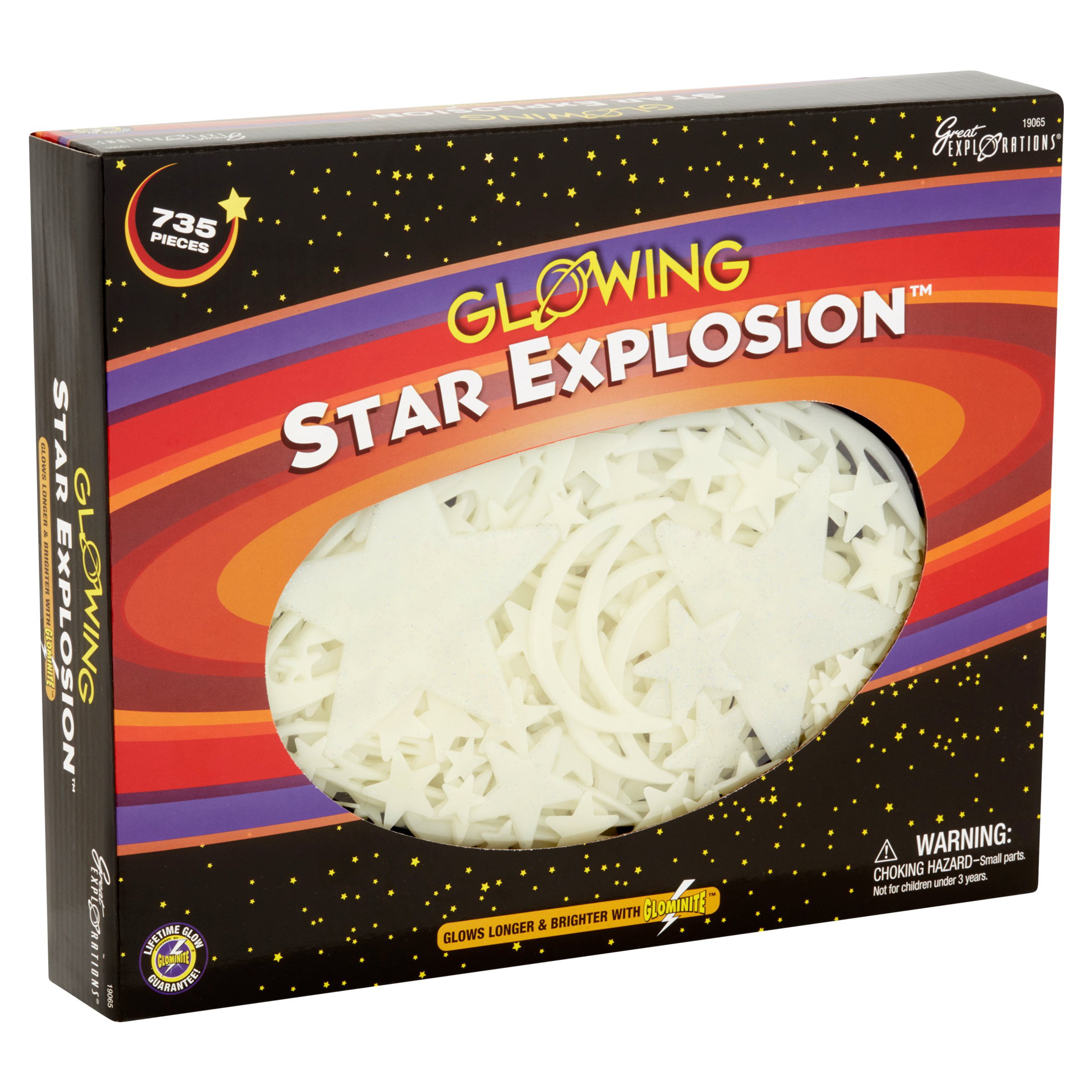 Great Explorations Glowing Star Explosion 735 Count Walmart Com