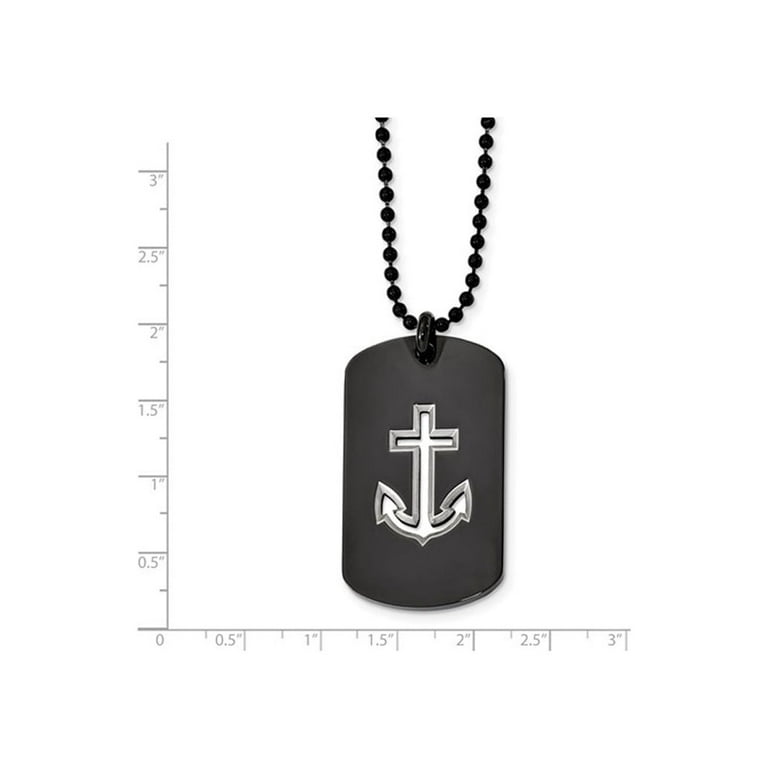 Anchor Pendants on Stainless Steel Ball Chain Necklace
