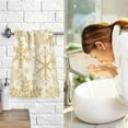 thumbnail image 7 of GZHJMY Face Hand Towel Set Golden Snowflakes Cotton Washcloths, Quick-Dry Highly Absorbent Bath Towel- Pack of 2 Washcloths, 7 of 7