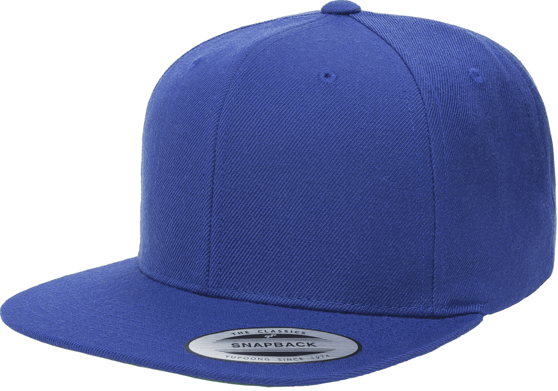 blue snapback cap