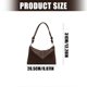 thumbnail image 3 of Pu Leather Purses for Women Trendy Crossbody Bags Shoulder Bag Handbags with Adjustable Strap Simple Hobos Bag Gift brown, 3 of 4