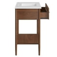 thumbnail image 6 of Sink Vanity Cabinet, Walnut White, Wood, Mid Century Hotel Bedroom Bathroom, Modern Contemporary HB36491, 6 of 10
