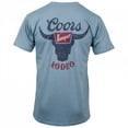 thumbnail image 3 of Coors Banquet Rodeo Logo Distressed Front and Back Dusty Blue T-Shirt-2XLarge, 3 of 5