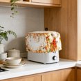 thumbnail image 4 of Thanksgiving Toaster Cover 4 Slice, Fall Pumpkins Sunflowers Farmhouse Leaves Dustproof Bakeware Oven Protector with Top Hook, Waterproof Small Kitchen Appliance Toasters Dust Cover, 12"x11"x8", 4 of 9