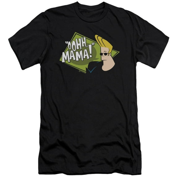 Johnny Bravo Oohh Mama S/S Adult 30/1 T-Shirt Black