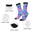 thumbnail image 5 of Honeii Disco Roller Skates Print Adult Socks,Crew Socks,Casual Calf Socks,Daily Wear Socks for Men & Women, Perfect for Sports, Casual and Everyday Use, 5 of 6