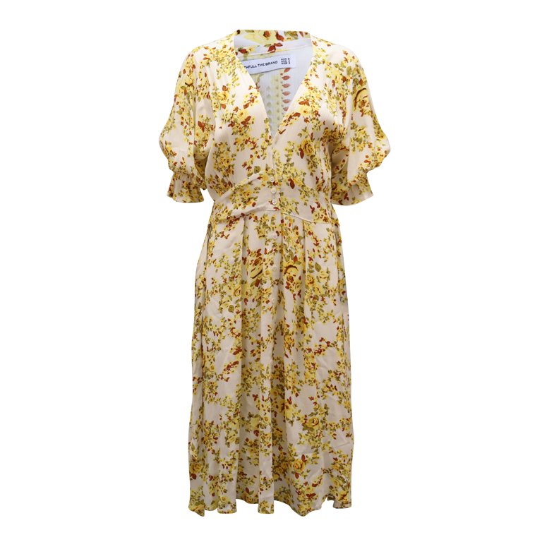 knee length dresses for ladies Goldie Floral Off White Rafa Midi Dress main image 0