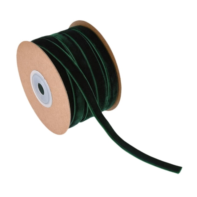 Cinta Terciopelo Perfecl Rollo 10 mm 20 yardas Verde