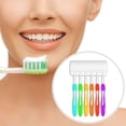 thumbnail image 1 of Soporte Para Cepillos De Dientes Para 6 Cepillos De Dientes Con Tapa Cinta Adhesiva De Doble Cara Fácil Instalación matsuzay HA020688-00, 1 of 5