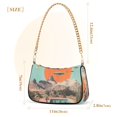 thumbnail image 3 of FORMRS Womens Shoulder Bag with Chain Strap Clutch Purse Cute Tote Handbag, Retro UFO, 3 of 7