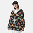thumbnail image 3 of Vsdgher Sweat à Capuche Rétro Imprimé Jeu Vidéo pour Adultes, Protection Solaire à Manches Longues pour Hommes et Femmes, Pêche, Course, Natation - 3TG, 3 of 7