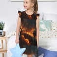 thumbnail image 4 of Balery Cool Fire Man Camisón de princesa para niñas, pijama de algodón con mangas abullonadas, suave y bonito.-Large, 4 of 6
