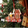 thumbnail image 4 of Pequeña escultura colgante de hombre de pan de jengibre, regalo personalizado para personas, árbol de Navidad, hogar, oficina, coche, decoración de jardín con cuerda (locomotora), 4 of 5