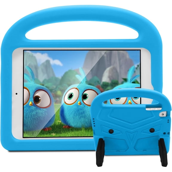 HCTian Kids Case for 7.9" iPad mini 5/Mini 4/Mini 3/Mini 2/Mini 1, Friendly Silicone Shockproof Cover with Handle Kickstand for Apple iPad mini 5th (2019), Mini 4th/ 3rd/ 2nd/1st Generation