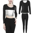 thumbnail image 1 of Trajes de Sauna sin costuras para mujer, mallas deportivas moldeadoras de cuerpo, entrenador de cintura, camisas adelgazantes, conjuntos de ropa moldeadora, 1 of 5