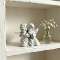 thumbnail image 4 of Angels Resin Statue Figurine,Adorable Angel Sculpture Memorial Statue for Coffee Table, Book Shelf Decor Accents, 4 of 6