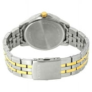 Citizen Mens Quartz Day/Date Watch - Black Dial - Two-Tone Case and Bracelet