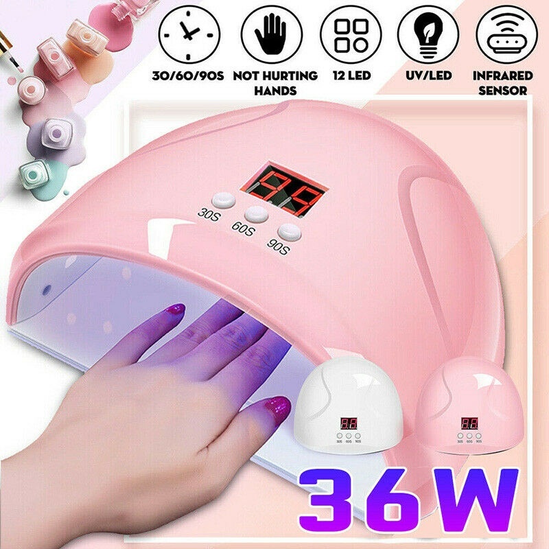 36W Nails Dryer LED Lamp UV Light for Nail Polish Gel Machine Electric