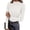 White, variant on PRETTYGARDEN Women's Fall Long Sleeve Fitted Shirts | Comfy Stretchy Cable Knit, Trendy Lettuce Trim Mock Neck, Casual Basic Tees, Cute Layering Tops, Fashion Clothing