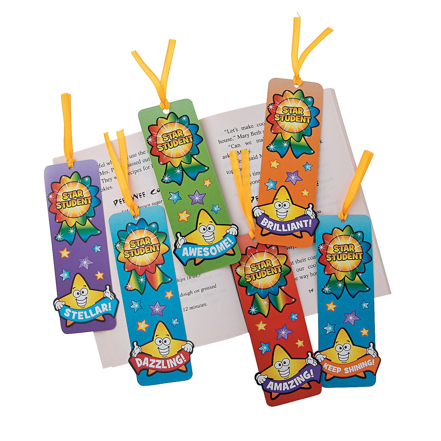 Laminated Star Student Bookmarks Stationery 48 Pieces
