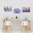 thumbnail image 3 of Hieng Lavender Wall Art 3 Pieces Purple Floral with Butterfly Canvas Prints Country Flower Art Picture Rustic Farmhouse Kitchen Bathroom Decor Unframed, 3 of 6