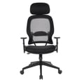thumbnail image 2 of Professional AirGrid Black Back and Mesh Fabric Seat Chair Adjustable Headrest, 2 of 6