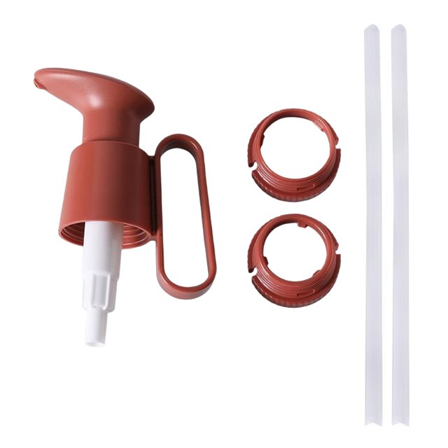 Yuarrent Exprimidor de cabeza de bomba de botella, rociador de aceite, boquilla de prensa Universal impermeable, dispensador de boca de presión para Cocina y Comedor Rojo Yuarrent HA040479-01