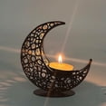 thumbnail image 6 of PLJFXXM 2Pcs Moon Candle Holders, Metal Tealight Candle Holder for Table Centerpiece Decorative Votive Candlesticks Holder for Party Home Decor (Silver), 6 of 9