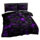 thumbnail image 1 of ¡Gran oferta! Conjunto cómodo de microfibra cepillada súper suave con estampado periférico equipado con cierre de cremallera y dos fundas de almohada, 1 of 4