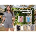 thumbnail image 4 of Cuteduck Pajamas for Womens Set 2 Piece Outfit Set Summer Short Sleeve V Neck Tops Lightweight Casual Outfits Set M-3X, 4 of 9