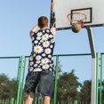 thumbnail image 5 of Sikiie Daisy Floral Basketball Jersey Reversible Men's Mesh Athletic Sports Shirts Training Practice S-4XL4X-Large, 5 of 6