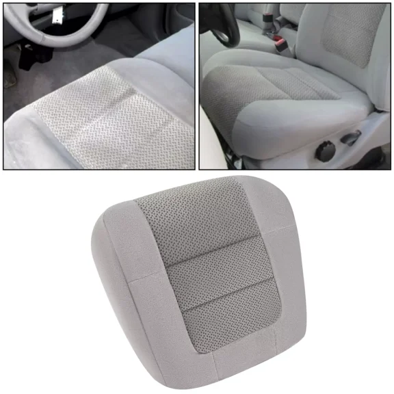 Kojem Driver Side Bottom Seat Cover for 2001-2003 Ford F150 XLT Super-Crew Cab, Single Cab 4X4 2WD, Gray Cloth