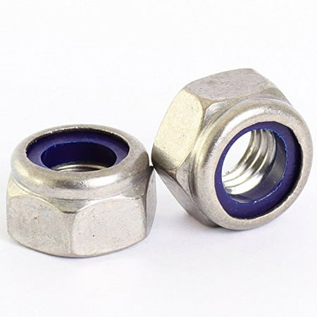 3mm Nylon Nuts M3-0.5 / 3mm - Metric Nylon Insert Hex Lock Nut DIN 985 - A2-70/304 / 18-8 Stainless Steel - MonsterBolts (10) ()