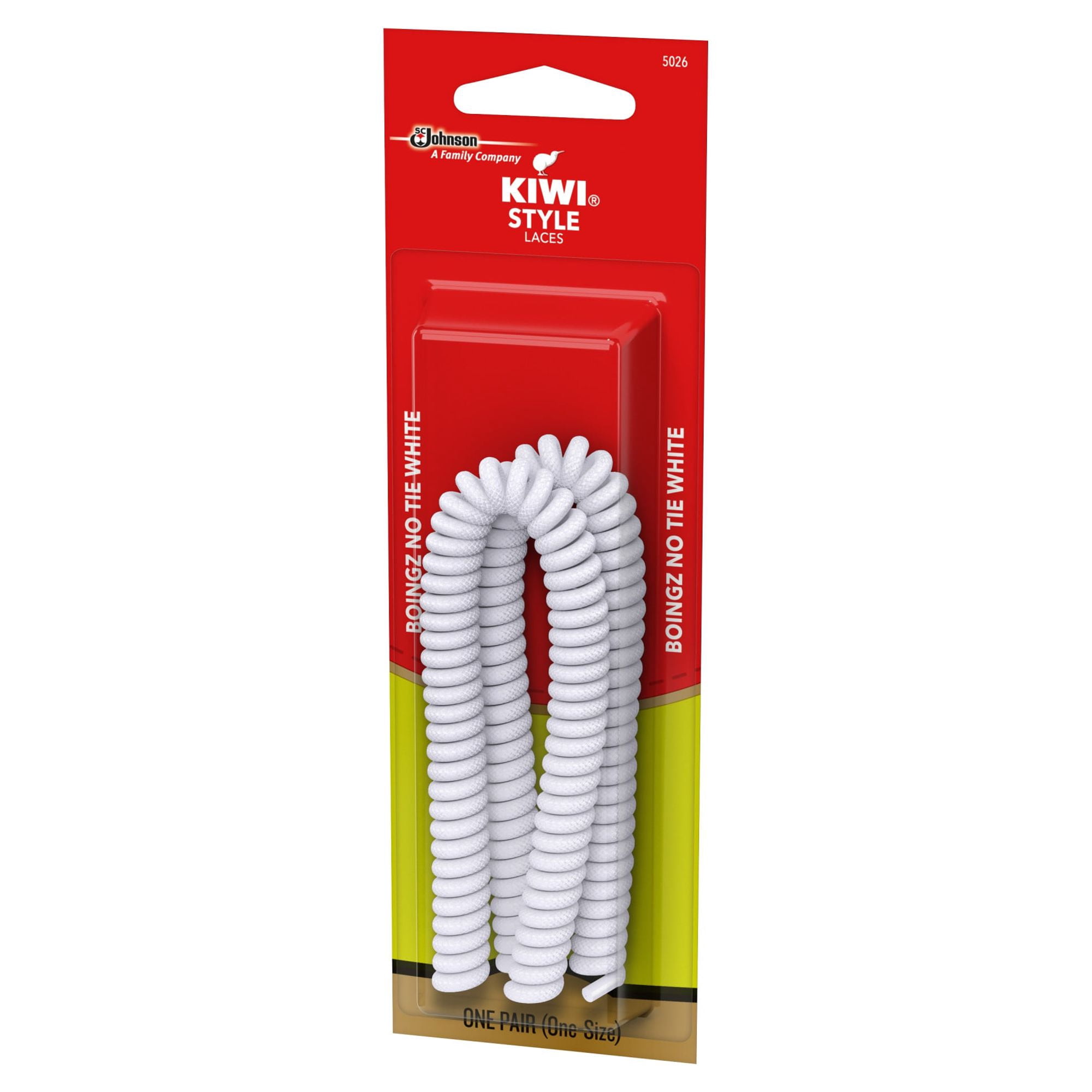 KIWI Boingz-No-Tie-Laces White 1 pair
