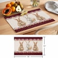 thumbnail image 6 of Easter Bunny Eggs Placemats Set of 6 Spring Flowers Rabbits Retro Red Black Plaid Place Mats Indoor Wipeable Table Mats Washable Dining Table Placemats for Kitchen Holiday Party Home Decor 13x19 Inch, 6 of 9