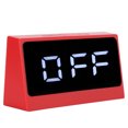thumbnail image 4 of Reloj despertador digital LED Silencioso Temperatura inteligente Fecha Luminoso Pantalla grande Espejo de maquillaje de escritorio (rojo), 4 of 8