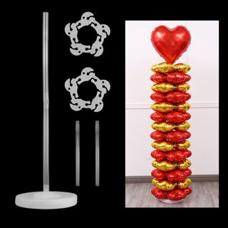 Niyofa 2 Sets Balloon Column Stand Kit Adjustable Balloon Column Holder  47.2'' High Base and Pole Balloon Tower Balloon Pillar Stand for Birthday  Party Christmas Decoration Clearance 