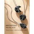 thumbnail image 6 of Bestyle Tree of Life Pendant Necklace for Women, Heart Healing Crystal Necklace Black Onyx Gemstone Birthday Christmas Gifts, 6 of 8