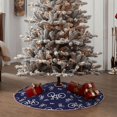 thumbnail image 5 of Daiia Bicycle1 Drawing Merry Christmas Tree Skirt , Xmas Large Lace-up Tree Skirt, Santa Snowflakes Rustic Home Decorations New Year Party Farmhouse Decor-36", 5 of 7