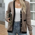 thumbnail image 2 of GuangCheng Cardigan Sweaters for Women Open Front Long Sleeve Button Down Knit Jackets with Pockets for Fall Winter, 2 of 5