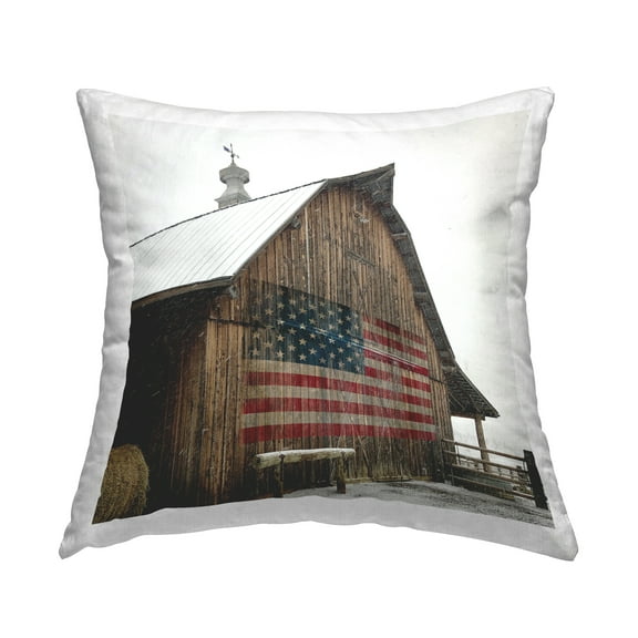 Stupell Industries America Proud Barn Decorative Printed Throw Pillow Design by Carol Robinson.