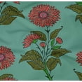 thumbnail image 4 of oneOone Cotton Poplin Twill Dusty Teal Green Fabric Floral Block Fabric For Sewing Print Craft Fabric By The Yard 56 Inches Wide, 4 of 4