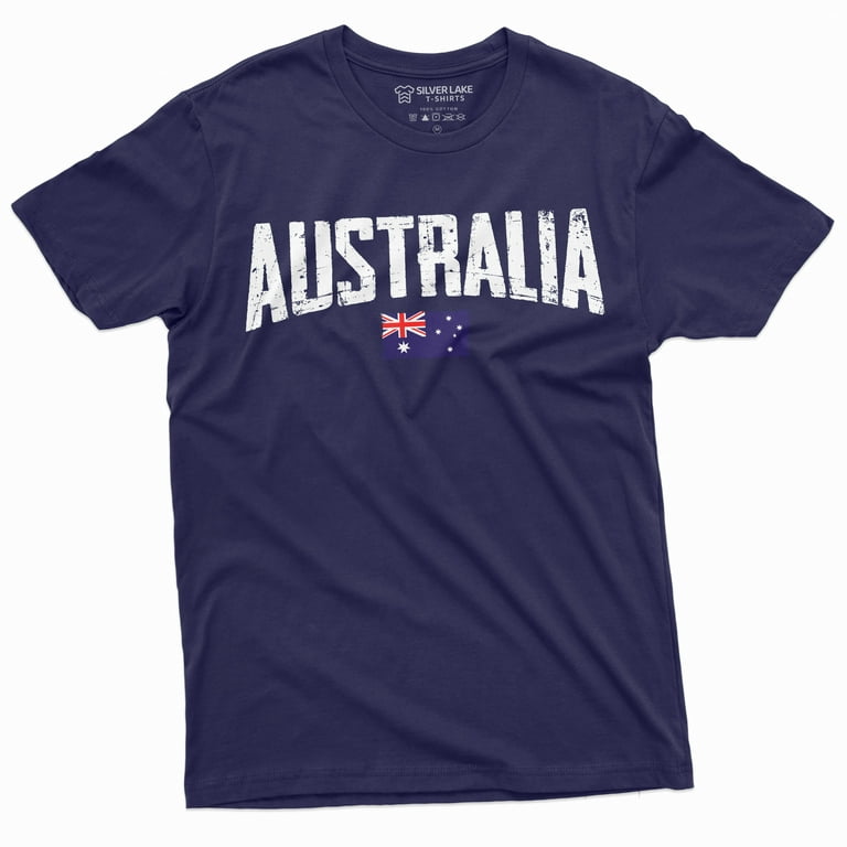 Australia Aussie T-Shirt Oz Flag Patriotic Nationality Tshirt Mens (X-Large Grey) - Walmart.com
