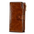 thumbnail image 2 of Women's Leather Large Capacity Clutch Wallet With Card Holder - Checkbook Organizer Purse 2 of 5