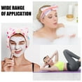 thumbnail image 4 of ZOUYUE 8 Pack Spa Headband for Washing Face, Girls Makeup Bow Tie Hair Band, Microfiber Women Headbands, Elastic Headband to Wash Face Skincare Cosmetics Shower- White, Brown, Rose Pink, Light Pink, 4 of 7