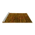 thumbnail image 2 of Ahgly Company Machine Washable Indoor Round Abstract Yellow Modern Area Rugs, 3' Round, 2 of 4