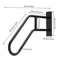 thumbnail image 2 of Handrail Outdoor Grab Bar Handrail Bracket Support Stairs Wall Mount Black 26", 2 of 24